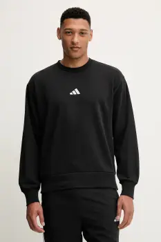 adidas bluza Feelcozy culoarea negru, uni, JE3837 imagine