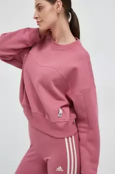 adidas bluza femei, culoarea roz, neted imagine