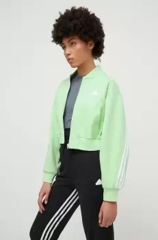 adidas bluza femei, culoarea verde, cu imprimeu imagine
