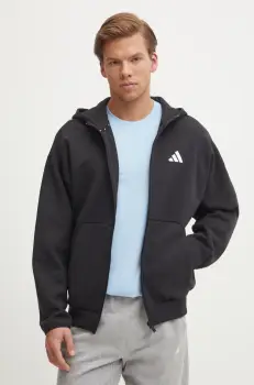 adidas bluza Future Icons barbati, culoarea negru, cu gluga, cu imprimeu, JI8768 imagine