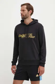 adidas bluza Pride, x Pabllo Vittar barbati, culoarea negru, cu gluga, cu imprimeu, IX3095 imagine