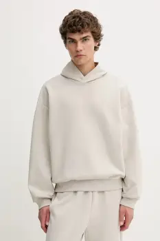 adidas bluza Soft Lux culoarea bej, cu gluga, uni, KB8088 imagine