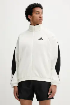 adidas bluza Stadium culoarea bej, cu imprimeu, JX5618 imagine