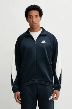 adidas bluza Stadium culoarea bleumarin, cu imprimeu, JX5617 imagine