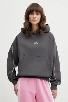 adidas bluza Stadium culoarea gri, cu gluga, uni, KB4959 imagine