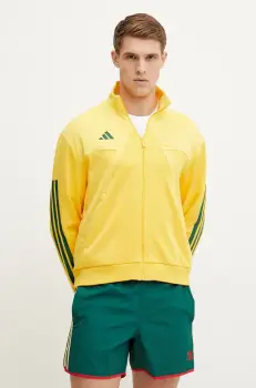 adidas bluza Tiro barbati, culoarea galben, cu imprimeu, JC8017 imagine