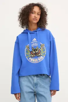adidas bluza x Farm Rio cu gluga, cu imprimeu, JL8608 imagine