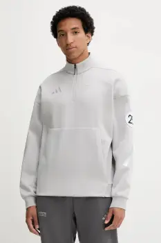 adidas bluza x Mercedes culoarea gri, cu imprimeu, JW3477 imagine