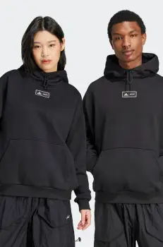 adidas bluza x Moon Boot femei, culoarea negru, cu gluga, neted, IY8044 imagine