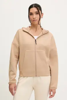 adidas bluza x Z.N.E culoarea bej, cu gluga, cu imprimeu, JY5970 imagine