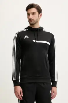 adidas bluza Z19703 barbati, culoarea negru, cu gluga, cu imprimeu Z19703-black imagine