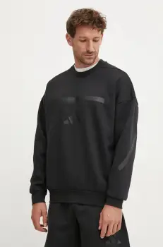 adidas bluza ZNE barbati, culoarea negru, cu imprimeu, JE7536 imagine