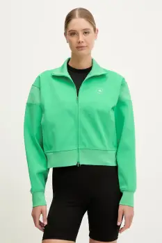 adidas by Stella McCartney bluza culoarea verde, uni, JJ0085 imagine
