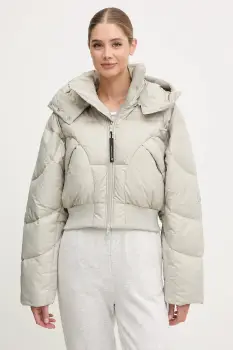 adidas by Stella McCartney geaca ASMC Crop culoarea bej, de iarna, oversize, KA0645 imagine