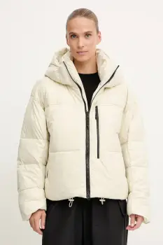 adidas by Stella McCartney geaca culoarea bej, de iarna, oversize, JV8548 imagine