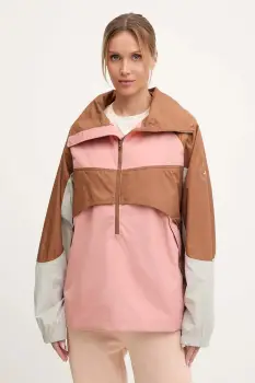 adidas by Stella McCartney geaca culoarea portocaliu, de tranzitie, oversize, JX4334 imagine