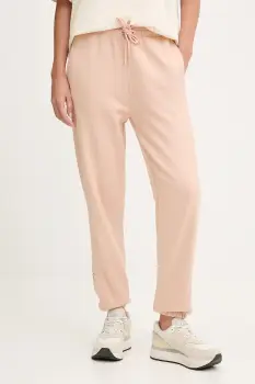 adidas by Stella McCartney pantaloni de trening din bumbac culoarea portocaliu, uni, JW1375 imagine