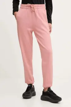 adidas by Stella McCartney pantaloni de trening din bumbac culoarea portocaliu, uni, JX2717 imagine