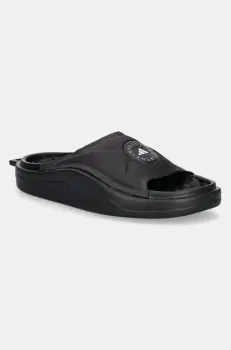 adidas by Stella McCartney papuci Slide femei, culoarea negru, JS0265 imagine