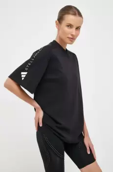 adidas by Stella McCartney tricou femei, culoarea negru imagine
