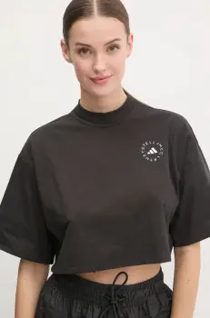 adidas by Stella McCartney tricou femei, culoarea negru, JJ0080 imagine