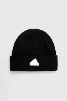 adidas caciula de lana culoarea negru, din tesatura neteda imagine