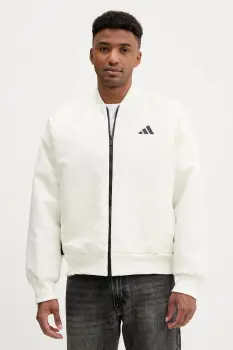 adidas geaca bomber Stadium culoarea bej, de tranzitie, JX5638 imagine