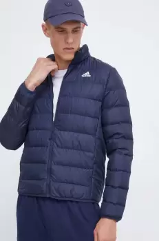 adidas geaca de puf barbati, culoarea albastru marin, de tranzitie imagine