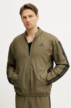 adidas geaca Essential culoarea verde, de tranzitie, JJ1202 imagine