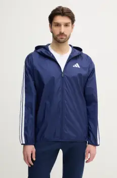 adidas geaca Essentials barbati, culoarea albastru marin, de tranzitie, JE6327 imagine