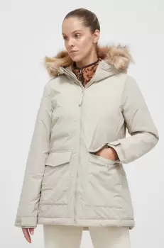 adidas geaca femei, culoarea bej, de tranzitie imagine