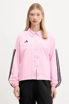 adidas geaca House of Tiro culoarea roz, de tranzitie, JL7648 imagine