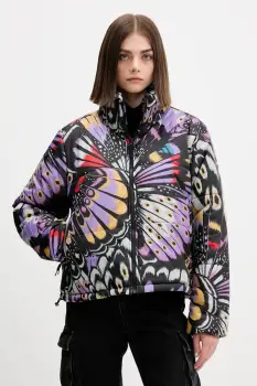 adidas geaca x Farm Rio culoarea negru, de iarna, oversize, JL8611 imagine