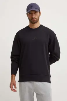 adidas hanorac de bumbac All SZN barbati, culoarea negru, cu imprimeu, IX1261 imagine