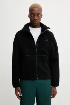 adidas hanorac fleece City Tech culoarea negru, uni, KB1197 imagine