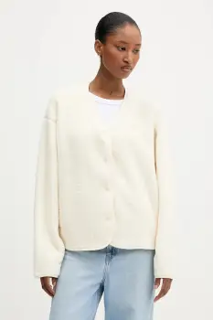 adidas hanorac fleece Future Icons culoarea bej, uni, KB5234 imagine