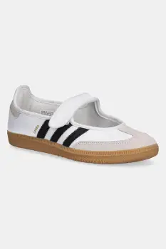 adidas Originals balerini de piele Samba Jane culoarea alb, JR1402 imagine
