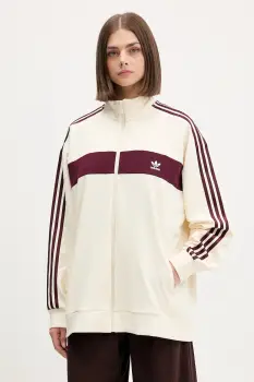 adidas Originals bluza 3-Stripes culoarea bej, cu imprimeu, KA7751 imagine