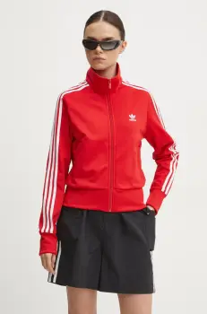 adidas Originals bluza Adicolor Classics Firebird femei, culoarea rosu, cu imprimeu, IR8079 imagine