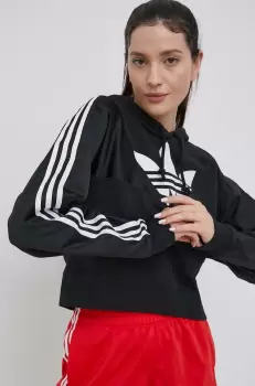 adidas Originals bluza Adicolor femei, culoarea negru, cu imprimeu imagine