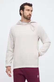 adidas Originals bluza barbati, culoarea bej, cu gluga, neted imagine