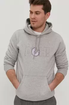 Adidas Originals Bluza barbati, culoarea gri, cu imprimeu imagine