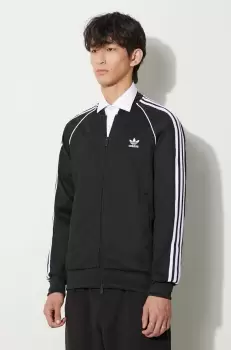 adidas Originals bluza barbati, culoarea negru, cu imprimeu imagine