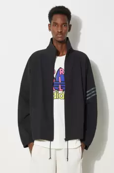 adidas Originals bluza barbati, culoarea negru, cu imprimeu imagine