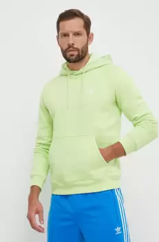 adidas Originals bluza barbati, culoarea verde, cu gluga, neted imagine