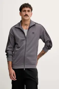 adidas Originals bluza Classic Tt culoarea maro, cu imprimeu, JY1281 imagine