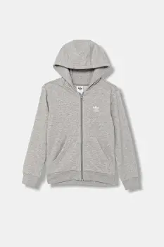 adidas Originals bluza copii culoarea gri, cu gluga, melanj, JX2790 imagine