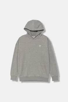 adidas Originals bluza copii culoarea gri, cu gluga, melanj, JX2797 imagine