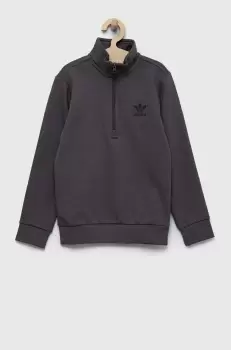 adidas Originals bluza copii culoarea gri, cu imprimeu imagine