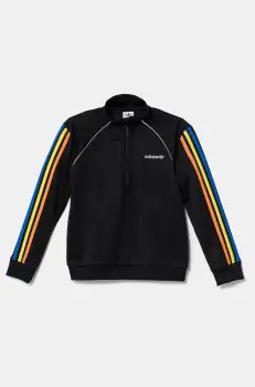 adidas Originals bluza copii culoarea negru, cu imprimeu, JC8402 imagine